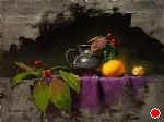 Orange and Dogwood by David Cheifetz Oil ~ 9 x 12