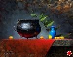 Cauldron and Kumquats by David Cheifetz Oil ~ 11 x 14