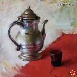 Cup on Red by David Cheifetz Oil ~ 6 x 6