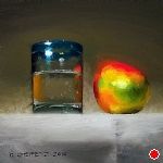 Mango & Agua by David Cheifetz Oil ~ 6 x 6