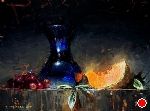Blue Glass by David Cheifetz Oil ~ 9 x 12